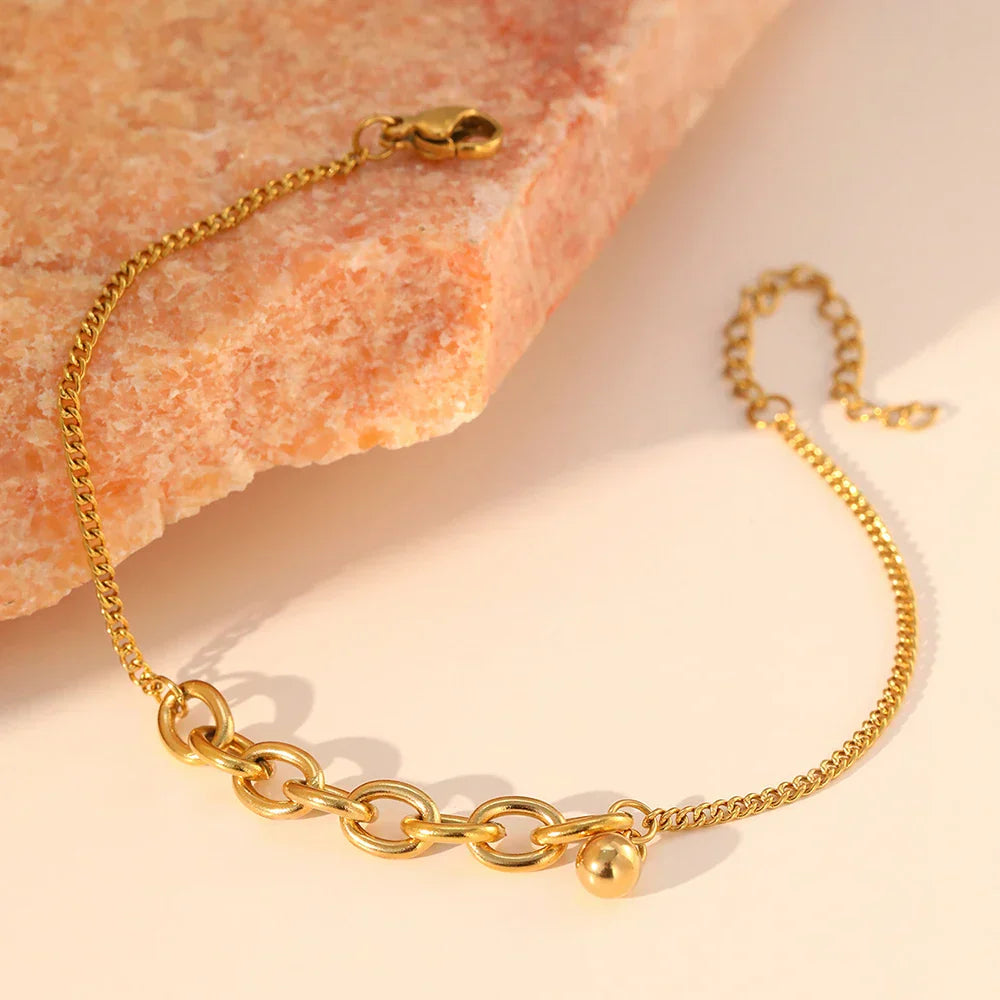 Dainty Chain Curb Link Paperclip Bracelet