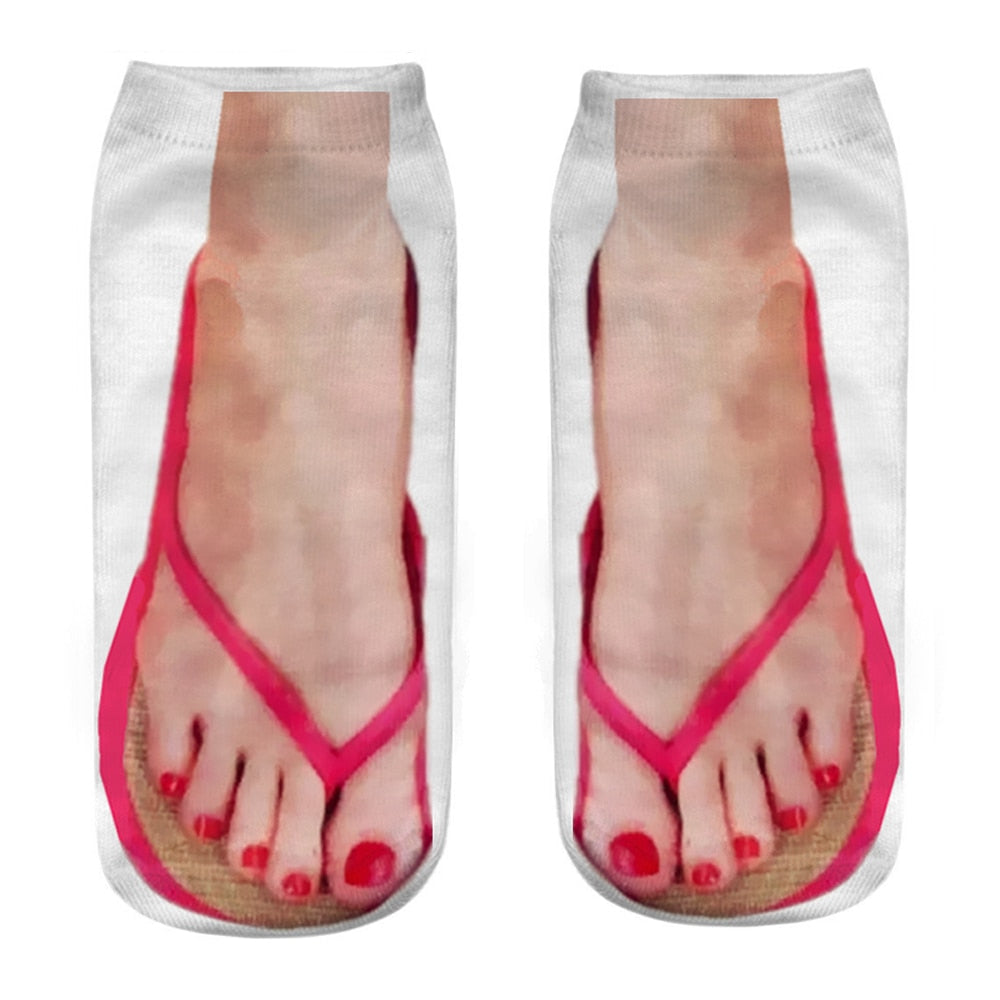 Fun Quirky 3D Ankle Socks