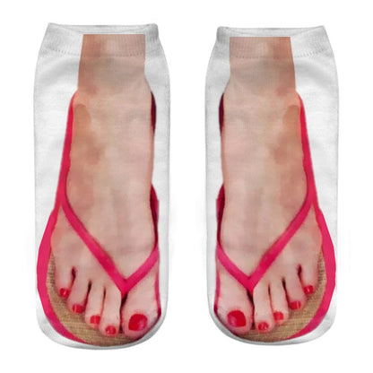 Fun Quirky 3D Ankle Socks
