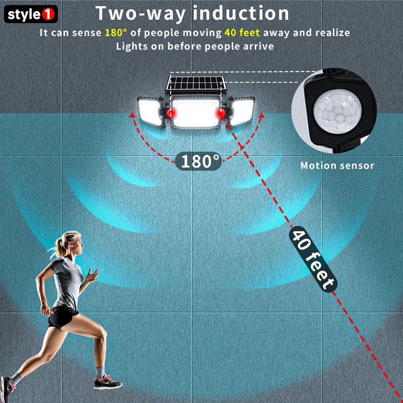 Bright Solar Powered Motion Spotlight 167 LEDs