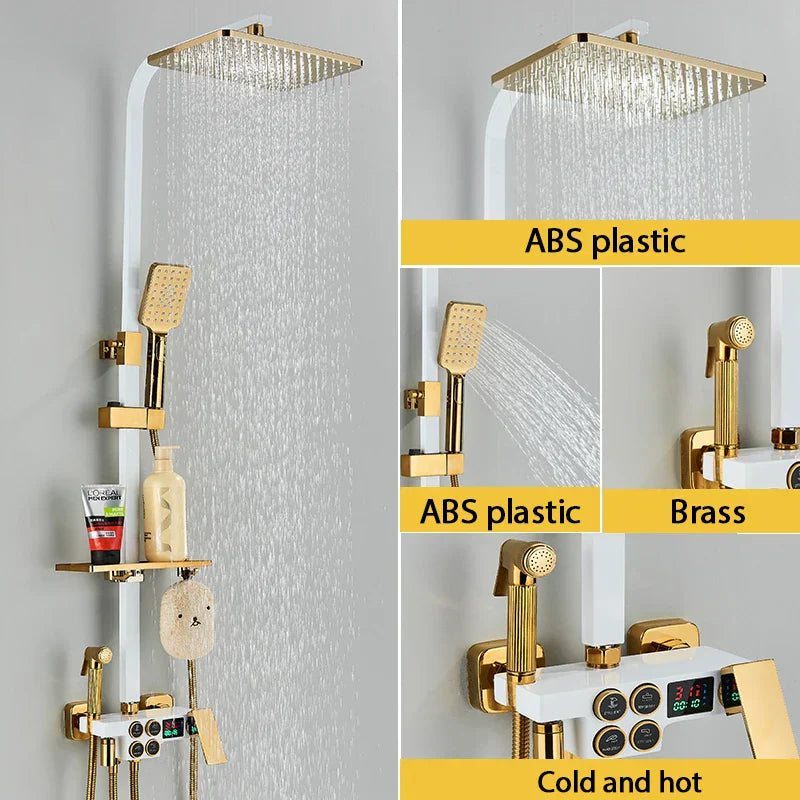 Premium Adjustable Thermostatic Shower Head System