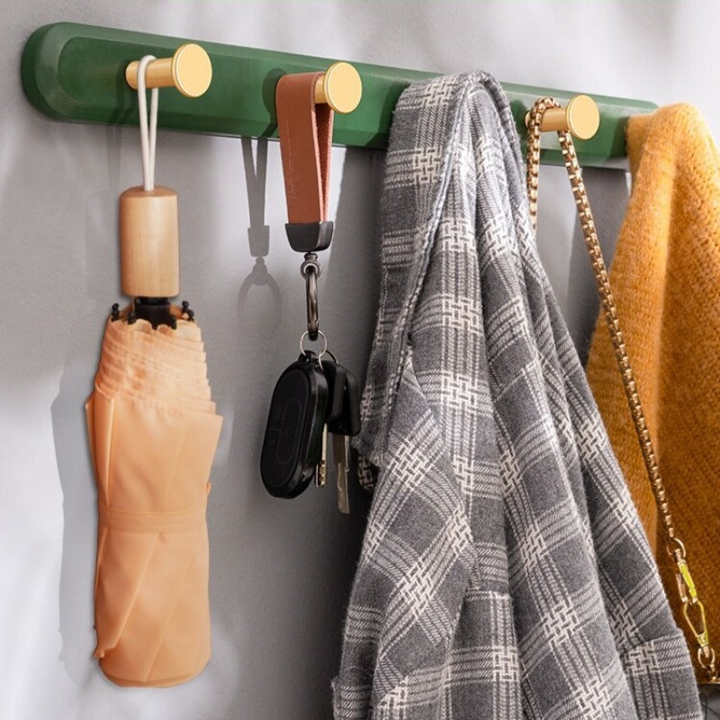 Rustic Wooden Wall Mount Coat Hook Rack