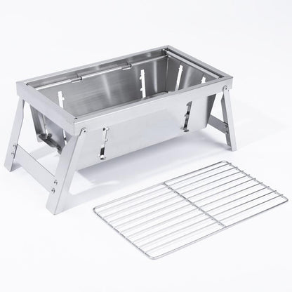 Compact Camping Stainless Steel BBQ Grill Set - Luxicro
