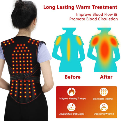 Relaxing Warm Massage Back Support Wrap - Luxicro