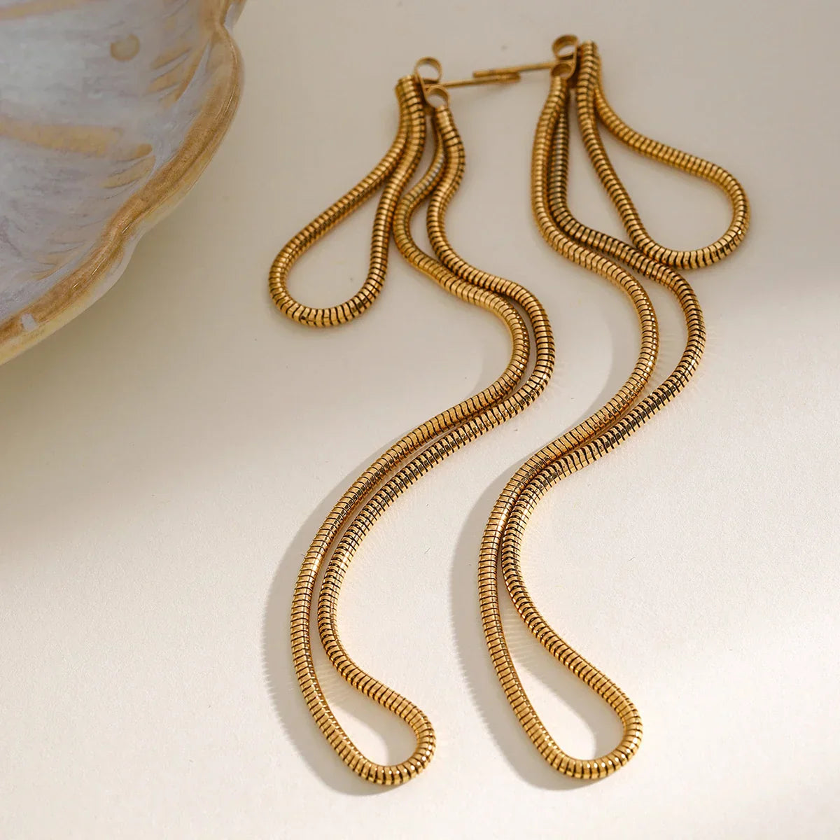 Trendy Snake Pendant Dangle Earrings