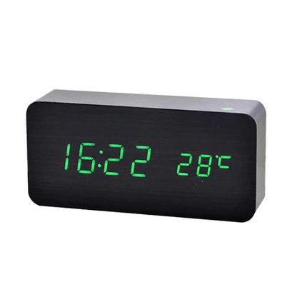 Contemporary Wood LED Alarm Clock