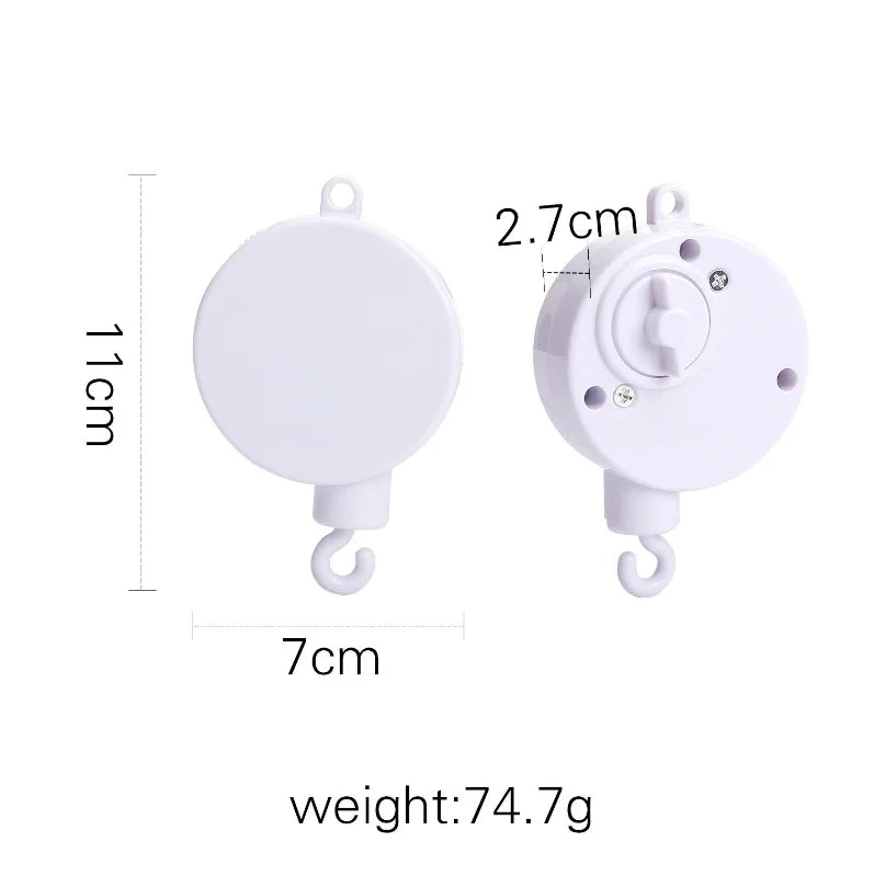 Soft Wood Baby Crib Mobile with Calming Music
