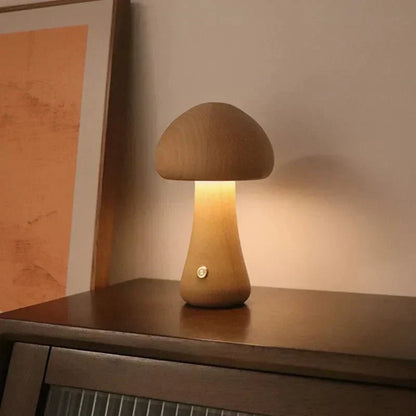 Rustic Forest Mushroom Desk Lamp