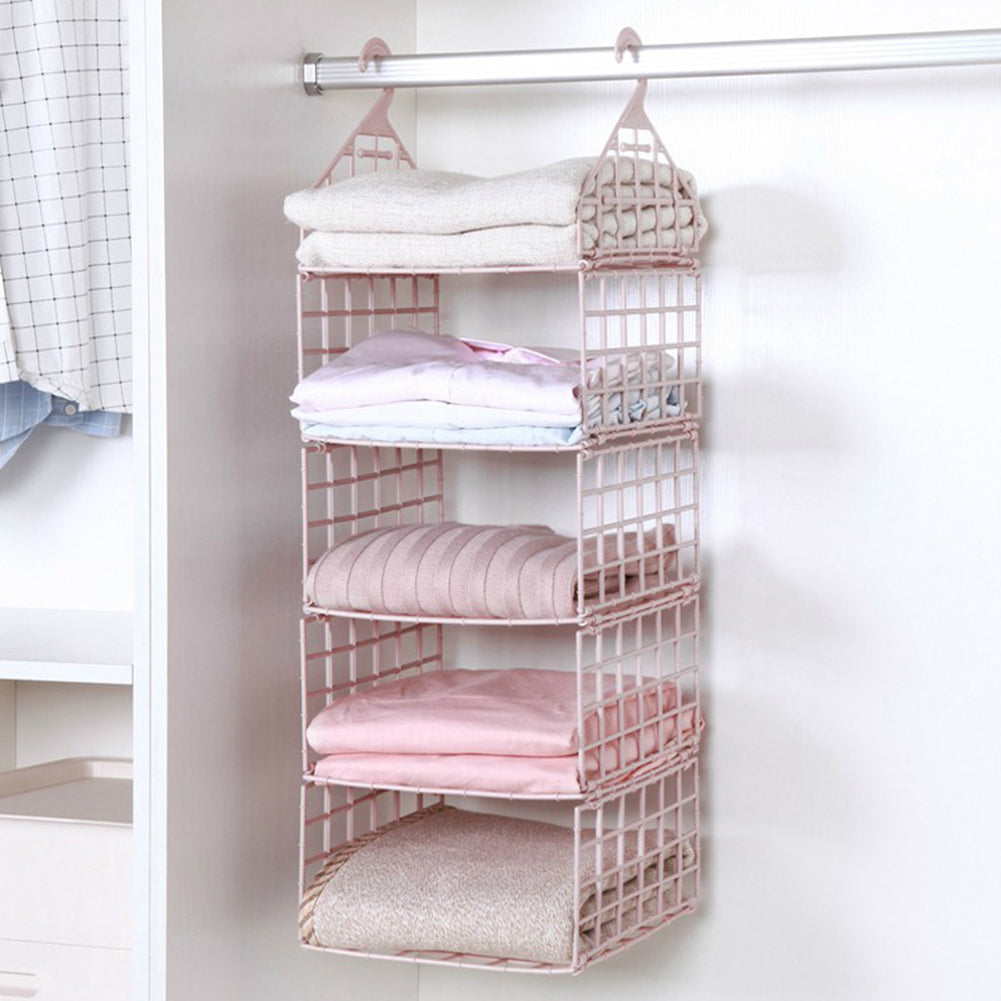 Collapsible Closet Storage Shelves | Space Saving Wardrobe Organizer - Luxicro