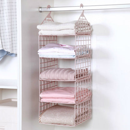 Collapsible Closet Storage Shelves | Space Saving Wardrobe Organizer - Luxicro