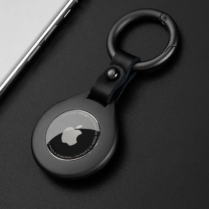 Premium Leather Airtag Phone Case with Metal Clip - Luxicro