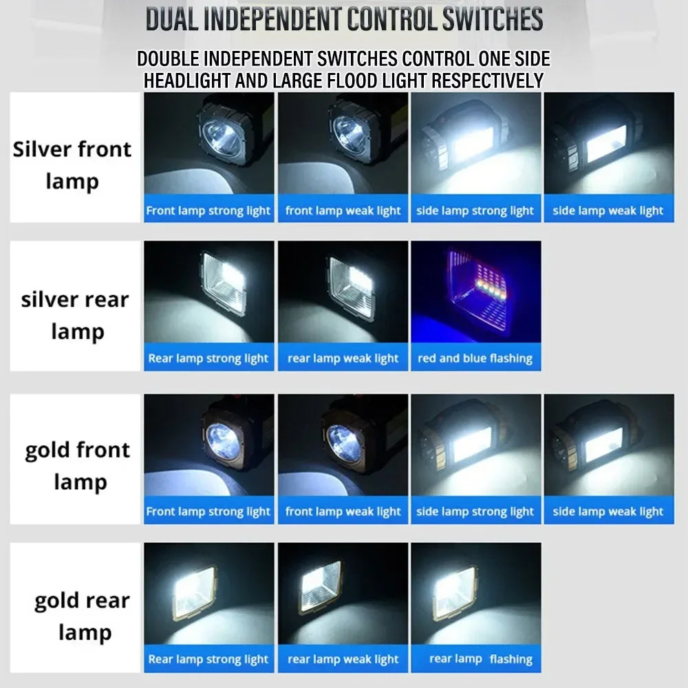 Compact Solar Power Bank with LED Lantern