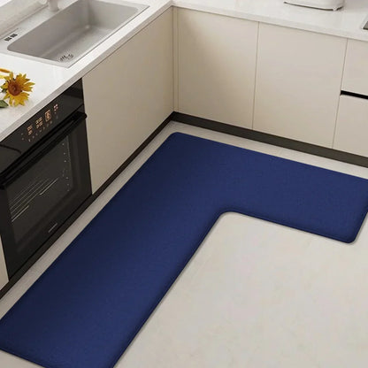 Plush Non-Slip L-Shaped Kitchen Floor Mat
