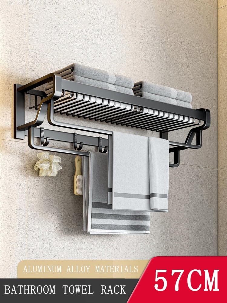 Sturdy Bathroom Towel Rack Storage Organizer