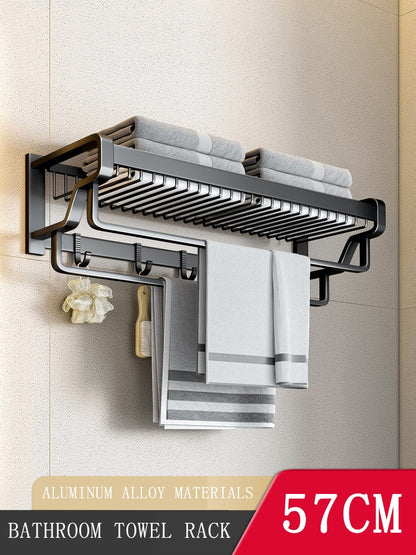 Space Saving Bathroom Towel Holder Rack - Luxicro