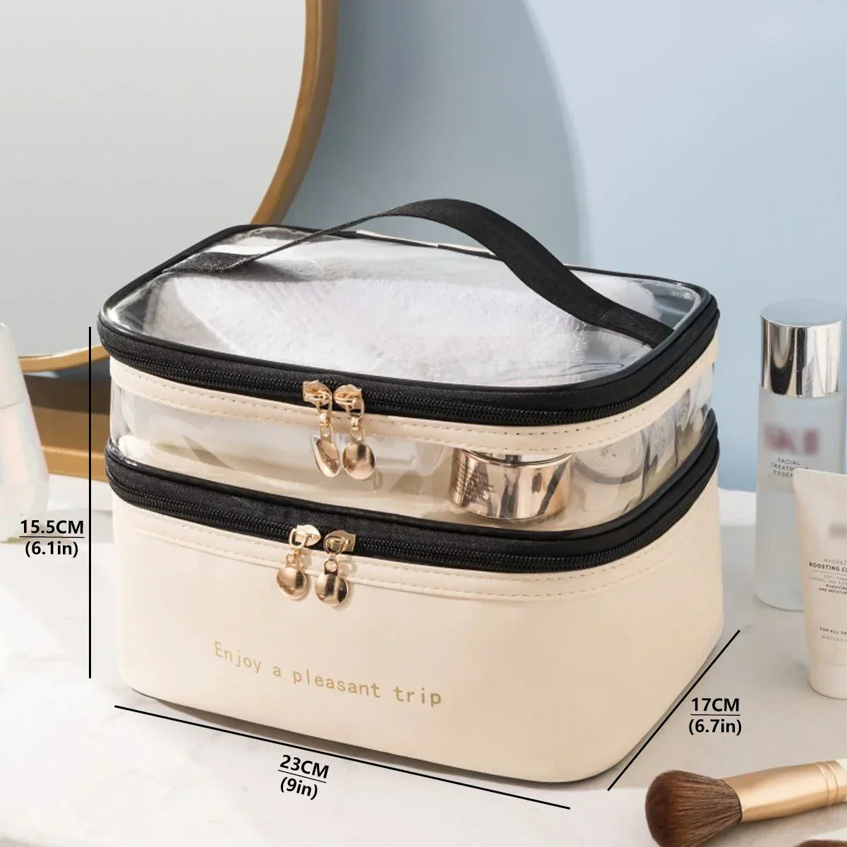 Practical Travel Cosmetics Case Waterproof Zip Pouch