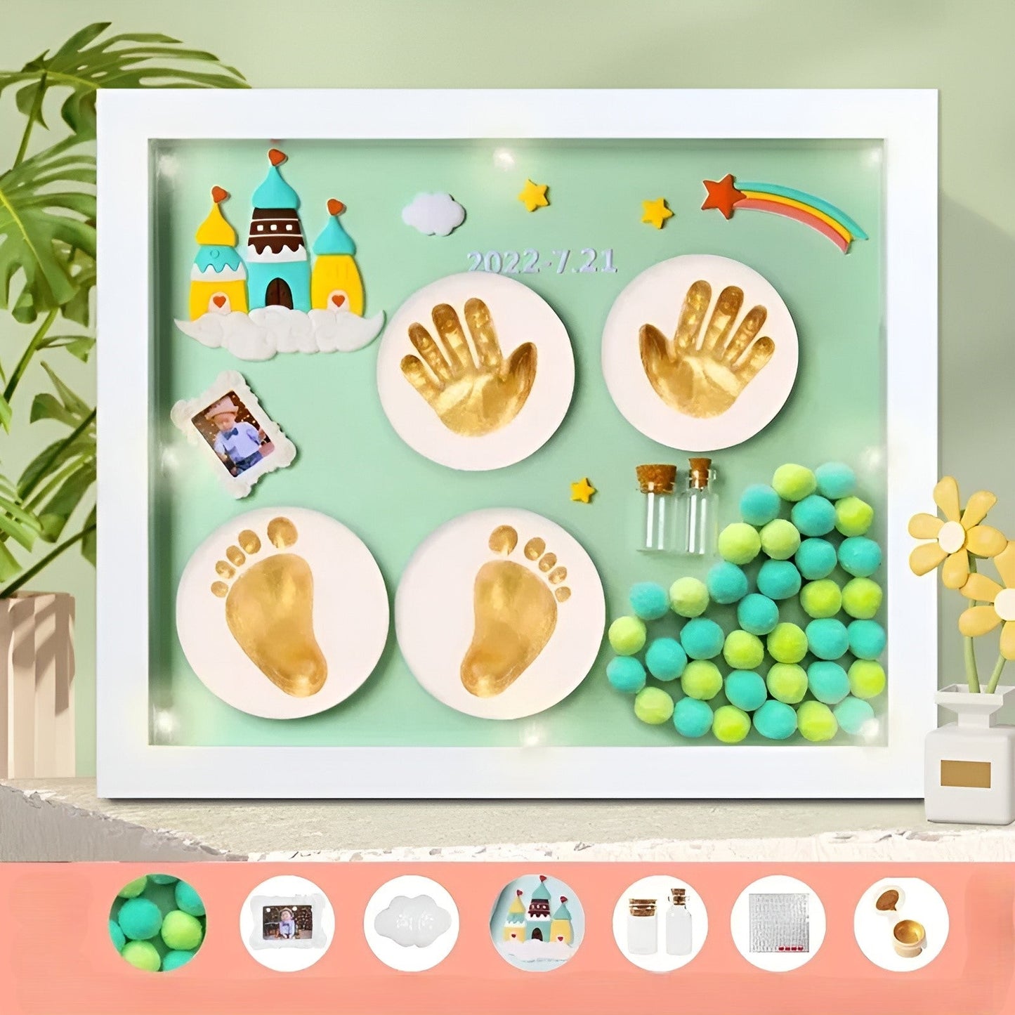 Custom Baby Hand and Footprint Art Set