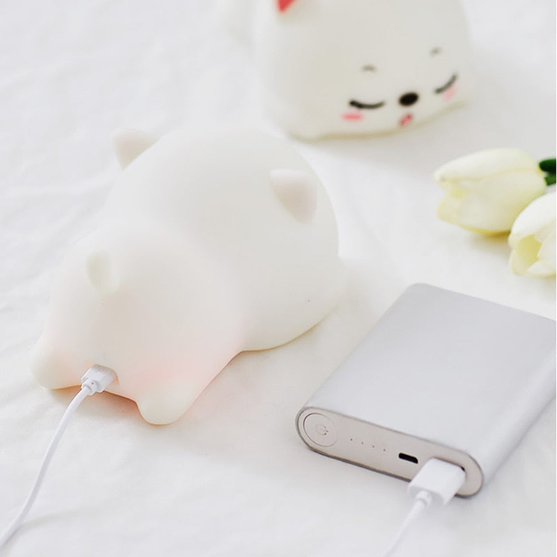 Compact Cute Kitty LED Nightlight Lamp