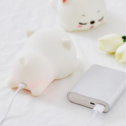 Compact Cute Kitty LED Nightlight Lamp