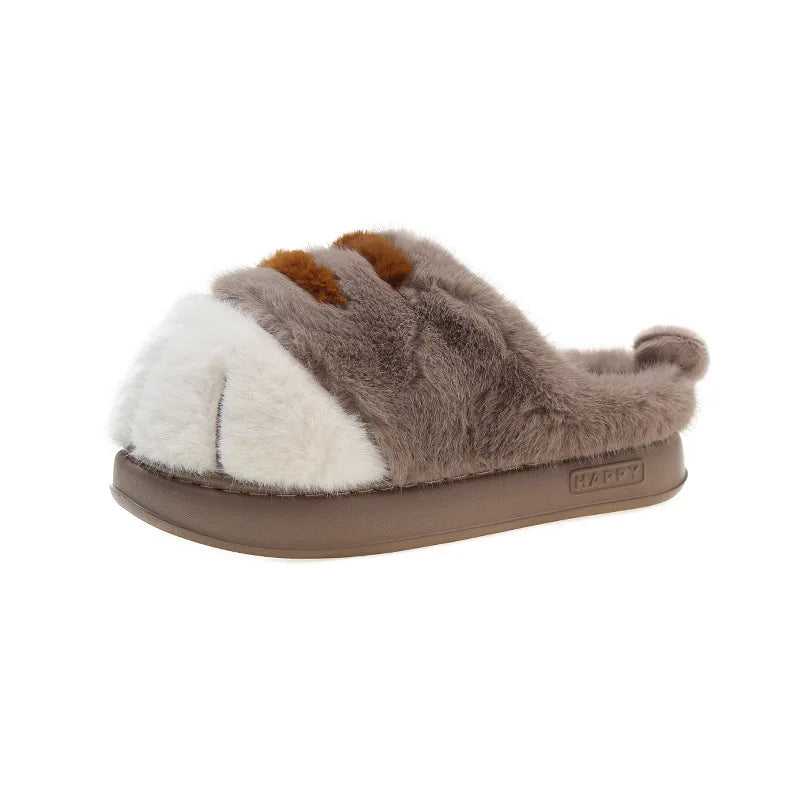 Cozy Cat Paw Slippers for Women