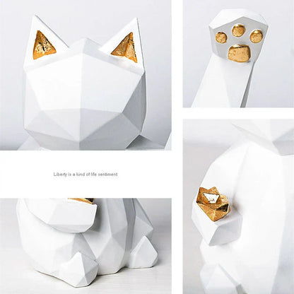 Cute Abstract Kitty Statue Decoration