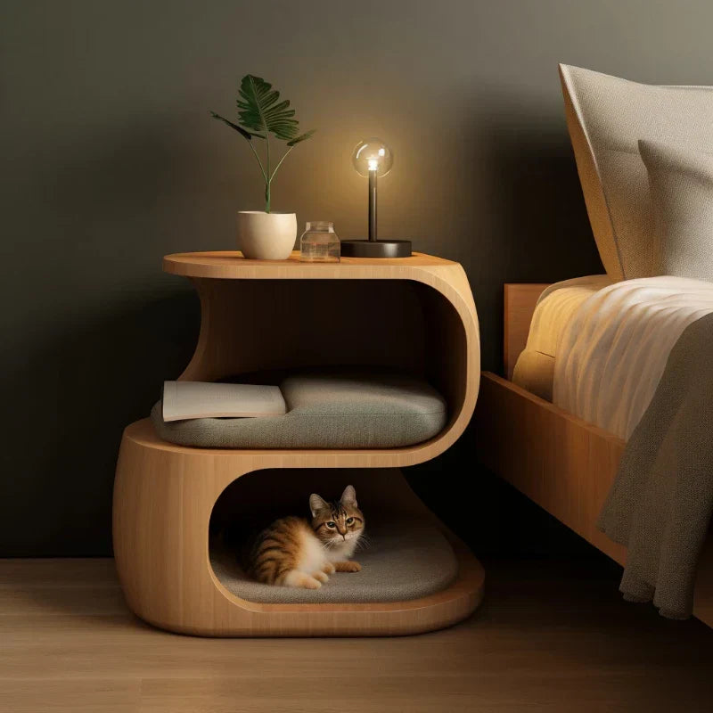Compact Cat Bed Side Table - Luxicro