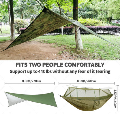 Lightweight Waterproof Camping Hammock with Bug Net