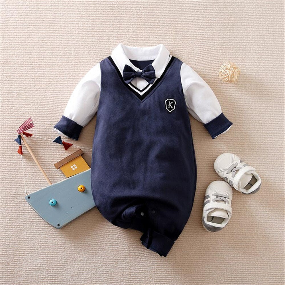 Adorable Infant Boy Short Romper