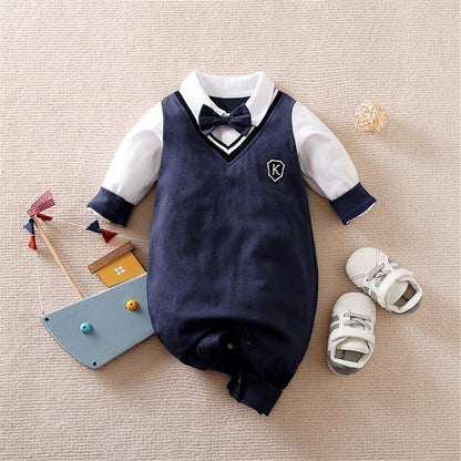 Adorable Infant Boy Short Romper