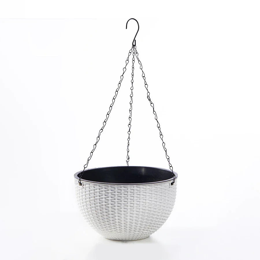 Bohemian Rattan Hanging Planter Pot with Natural Pattern
