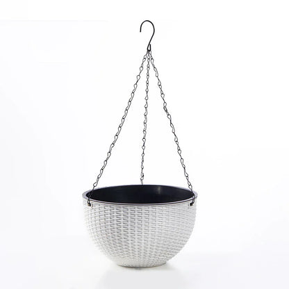 Bohemian Rattan Hanging Planter Pot with Natural Pattern