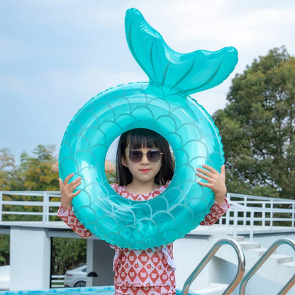 Fun Inflatable Mermaid Pool Float with Back Support