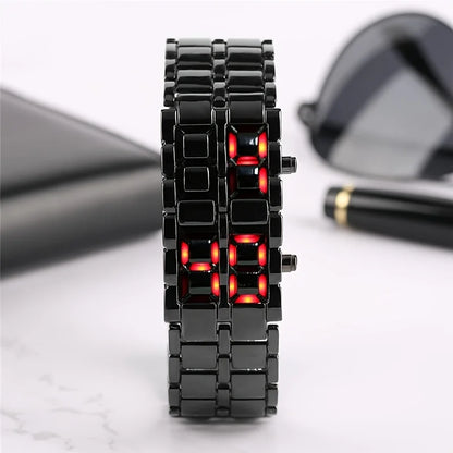 Colorful LED Flowing Digital Sports Watch