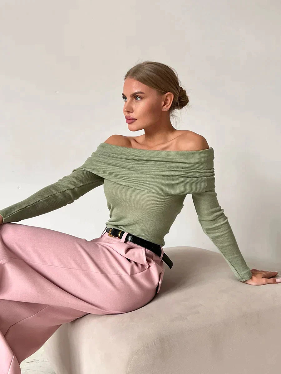 Cozy Ladies Relax Fit Sweater - Crew Neck, Textured