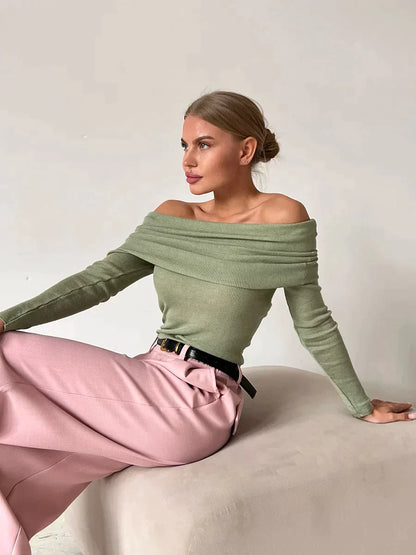 Cozy Ladies Relax Fit Sweater - Crew Neck, Textured