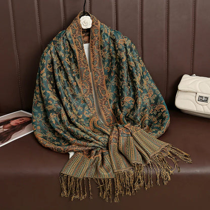 Soft Cashmere Women's Scarf with Warm Luxury Print