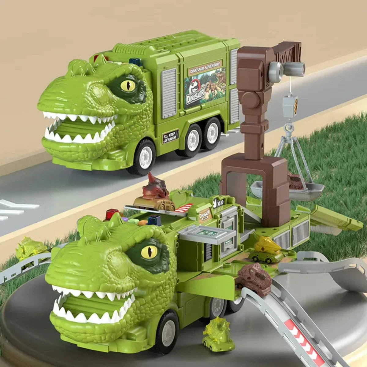 Fun Dinosaur Model Vehicle Set