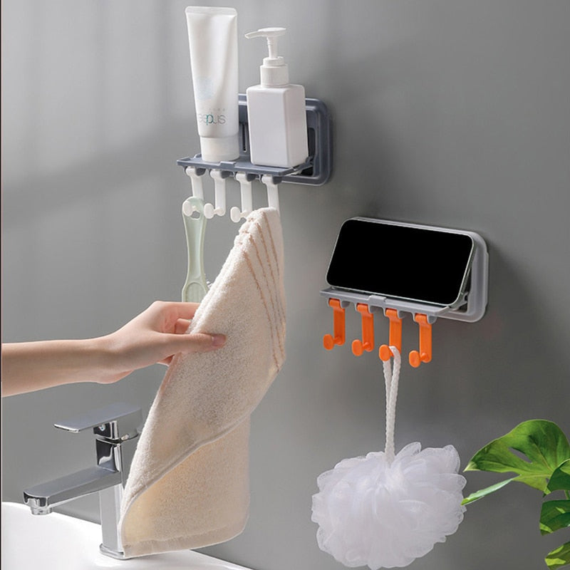 Compact Phone Holder Kitchen Shelf Organizer