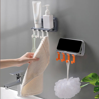 Compact Phone Holder Kitchen Shelf Organizer