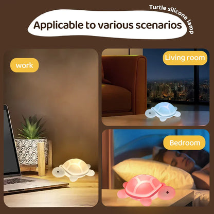 Fun Turtle Night Light Silicone USB Powered Lamp