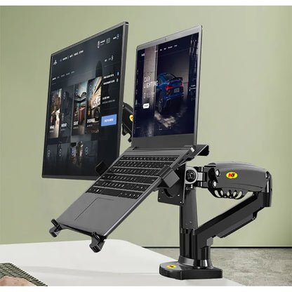 Adjustable Dual Arm Laptop Desk Holder Mount - Luxicro