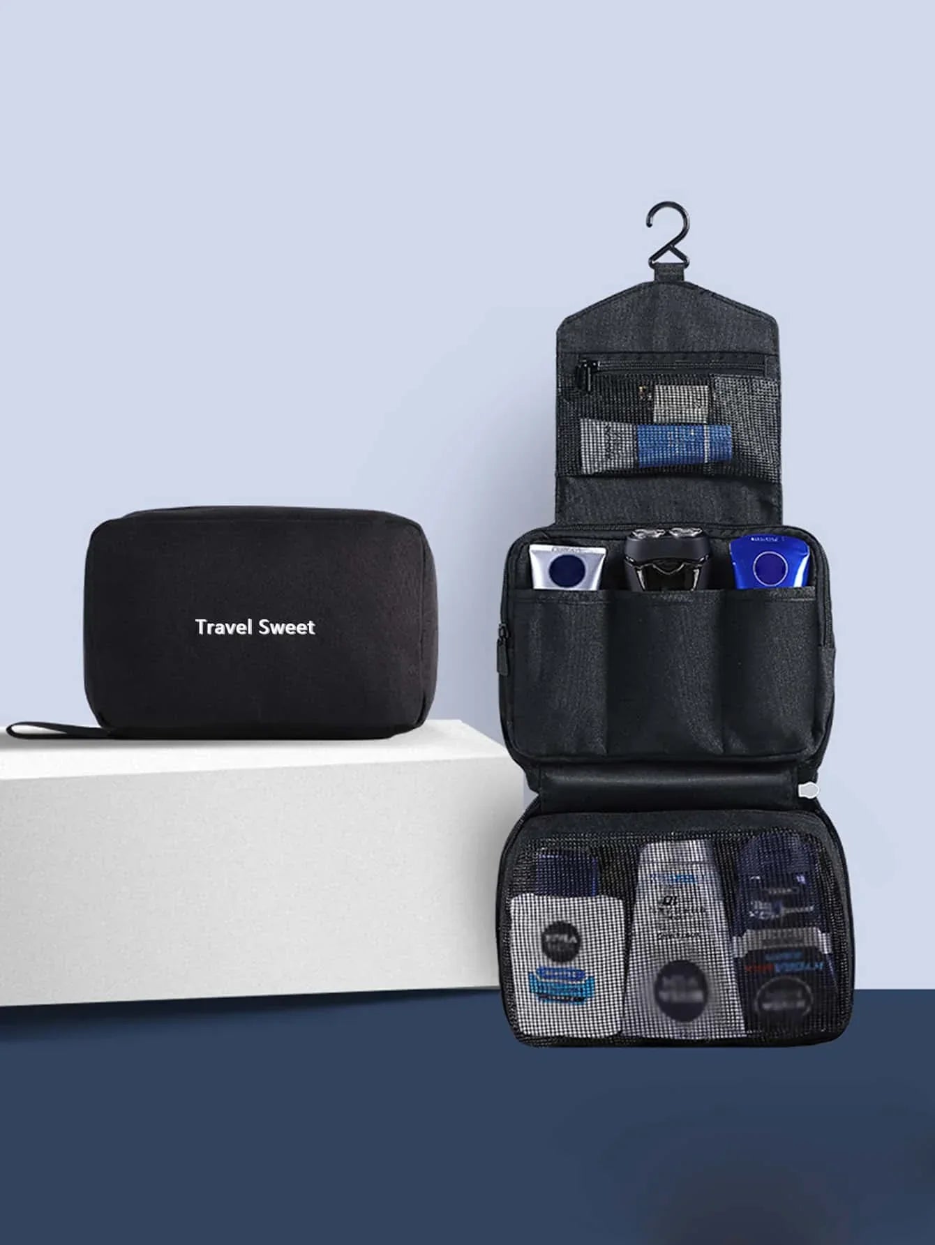 Compact Travel Toiletry Bag with Wet Dry Separation - Luxicro