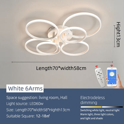 Luxury Glass Modern LED Ceiling Lamp