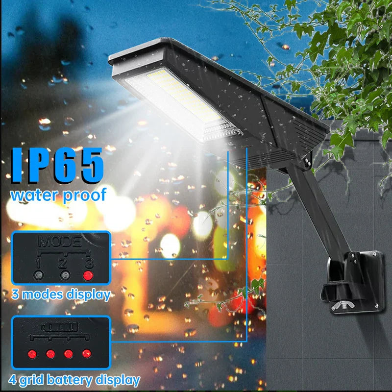 Bright Solar Powered Outdoor Lamp with 138 LEDs