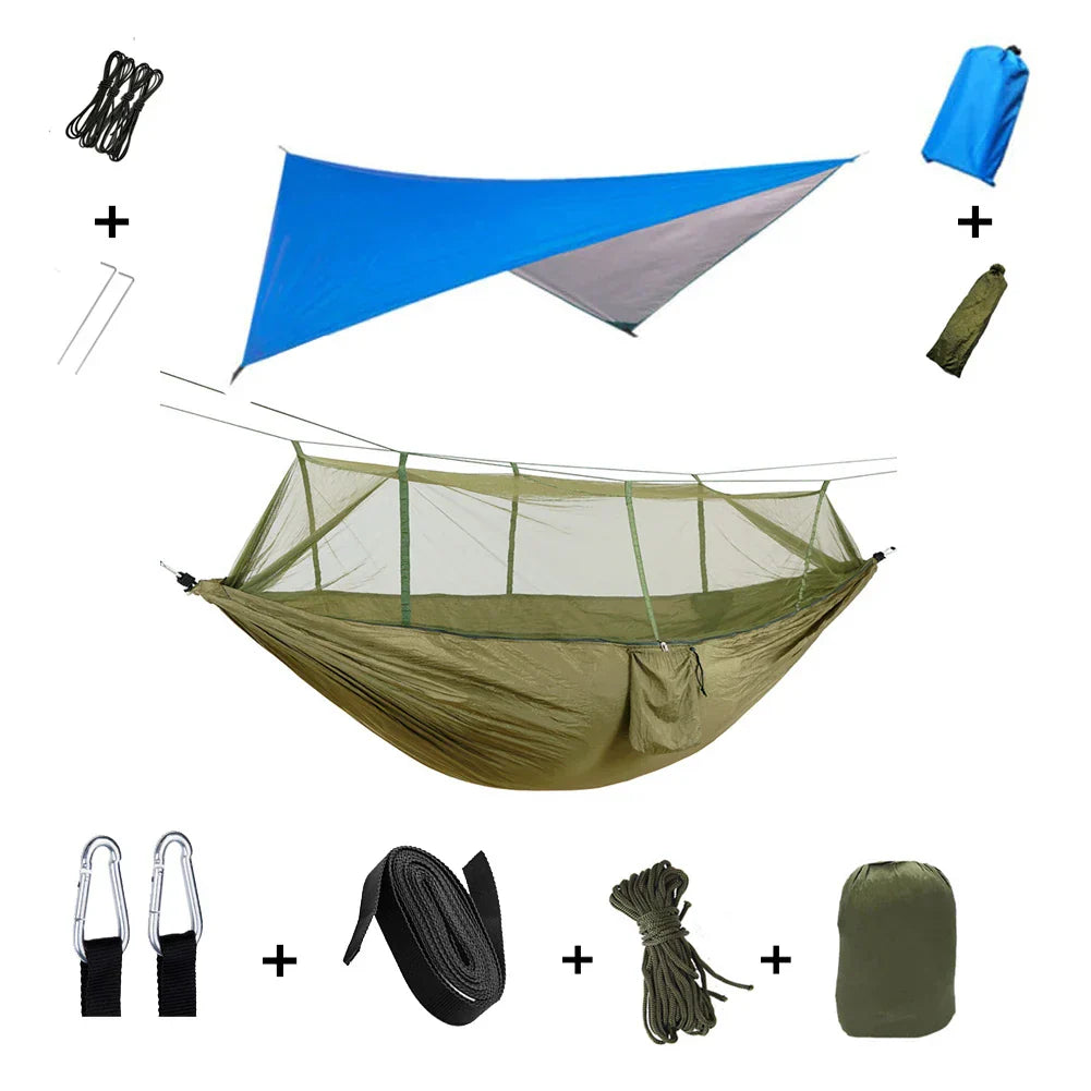 Lightweight Waterproof Camping Hammock with Bug Net