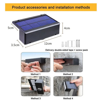 Bright Solar Powered Outdoor Wall Lamp