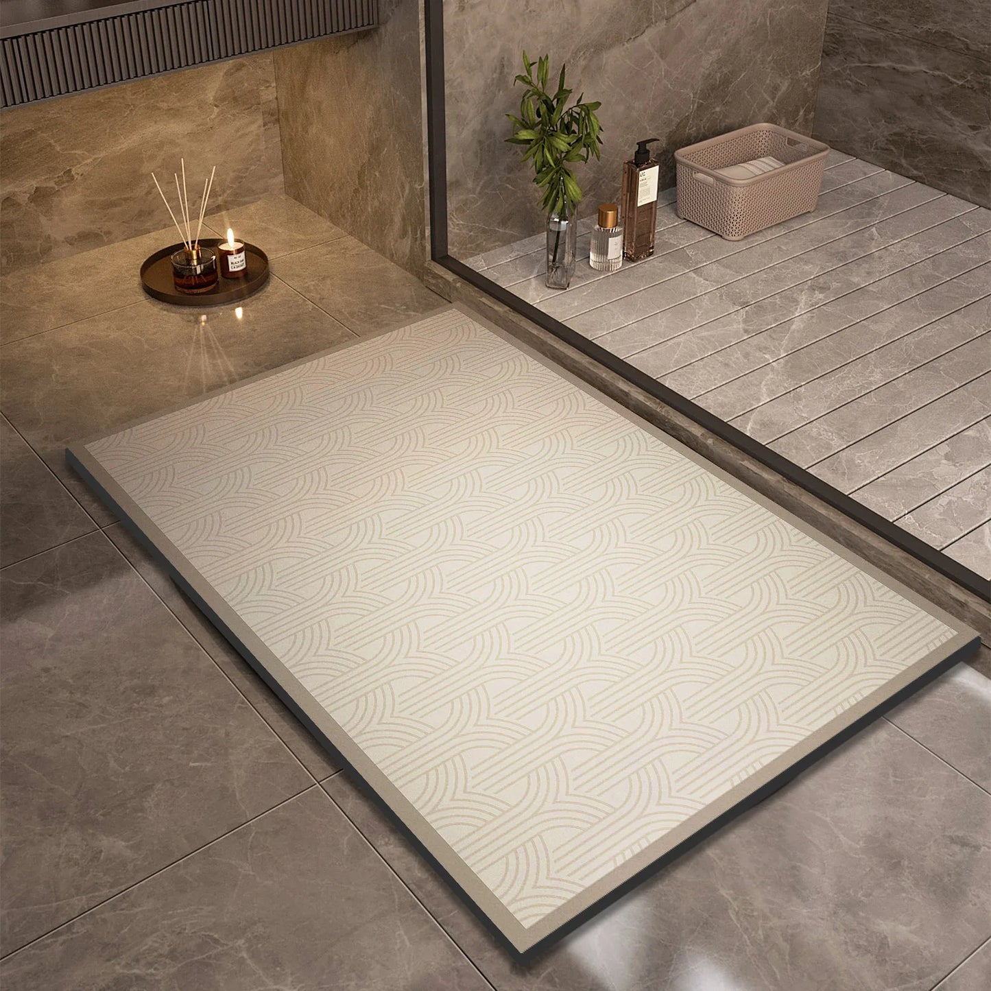 Non Slip Bathroom Rug Fast Drying Shower Mat