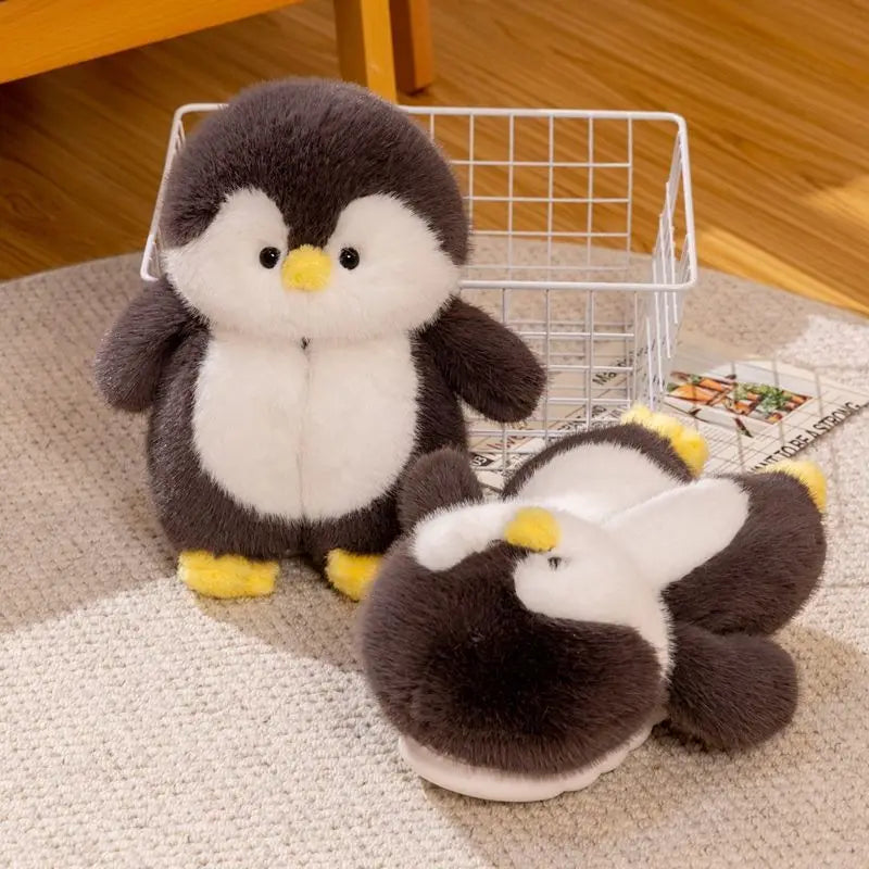 Cozy Penguin Fuzzy Slipper Boots
