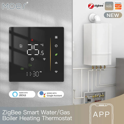 Smart Glass Thermostat Wall Mount Energy Efficient Hub