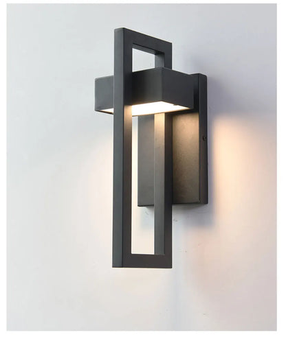 Weatherproof Black Outdoor Wall Light 10W